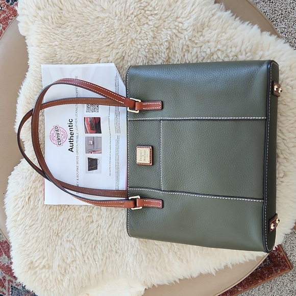 NWOT Dooney & Bourke Moss Green Pebbled Leather Lexington Shopper Tote 💚🎁 - Picture 17 of 17